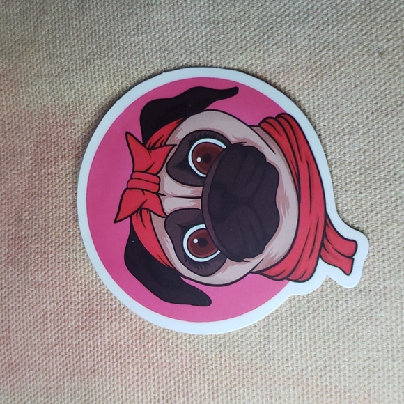 (M) Pug Dog Sticker Doggie Dog Mom Puppy - Picture 4 of 4